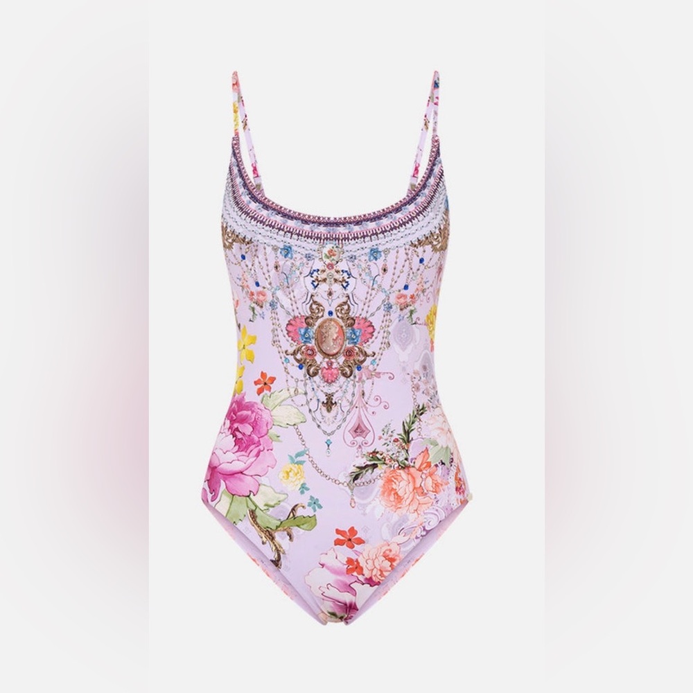 NWT Camilla St Germaine’s Bay Scoop Neck One Piece Swimsuit, Sz M